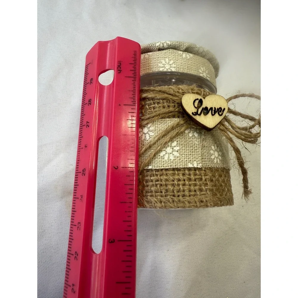 10 Mini plastic Jars Wedding Favors Party Bridal Shower Sweetheart Gifts